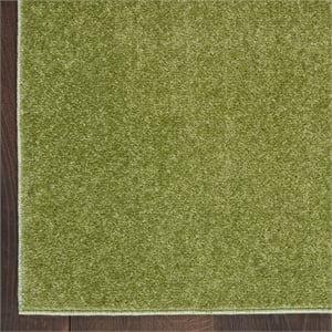 Nourison Essentials 120x168&quot Rectangle Contemporary Fabric Area Rug in Green
