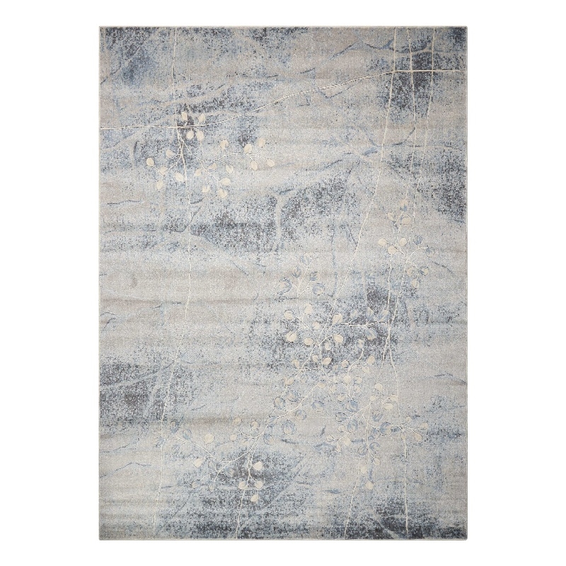 Nourison Somerset 10' x 13' Gray and Blue Fabric Bohemian Area Rug (10' x 13')