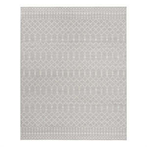 Nourison Whimsicle 100x138&quot Rectangle Contemporary Fabric Area Rug in Gray
