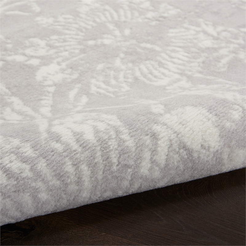 nourison whimsicle 8' x 12' gray fabric farmhouse area rug (8' x 12')