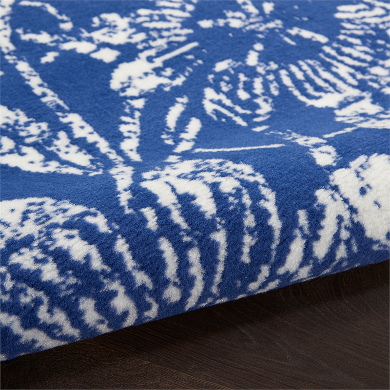 Nourison Whimsicle 8' x 12' Navy Fabric Farmhouse Area Rug (8' x 12')