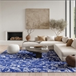 Nourison Whimsicle 8' x 12' Navy Fabric Farmhouse Area Rug (8' x 12')