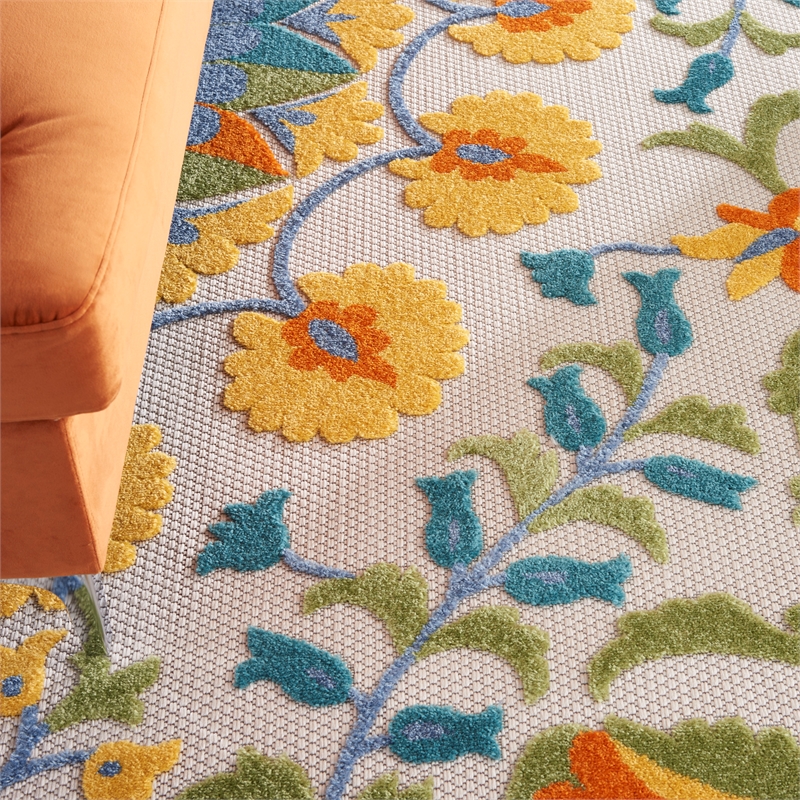 Nourison Aloha 9' x 12' Multicolor Outdoor Indoor/Outdoor Rug