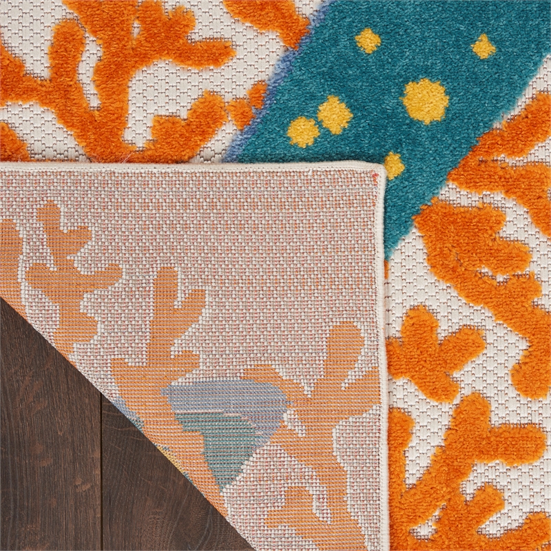 Nourison Aloha 2' x 6' Multicolor Outdoor Indoor/Outdoor Rug