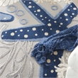Nourison Aloha 4' x round Blue/Grey Outdoor Indoor/Outdoor Rug Polypropylene