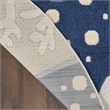 Nourison Aloha 4' x round Blue/Grey Outdoor Indoor/Outdoor Rug Polypropylene