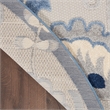Nourison Aloha 4' x Round Blue Gray Fabric Farmhouse Area Rug (4' Round)