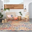 Nourison Aloha 10' x 14' Multicolor Outdoor Indoor/Outdoor Rug Polypropylene