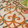 Nourison Aloha 10' x 14' Multicolor Outdoor Indoor/Outdoor Rug Polypropylene