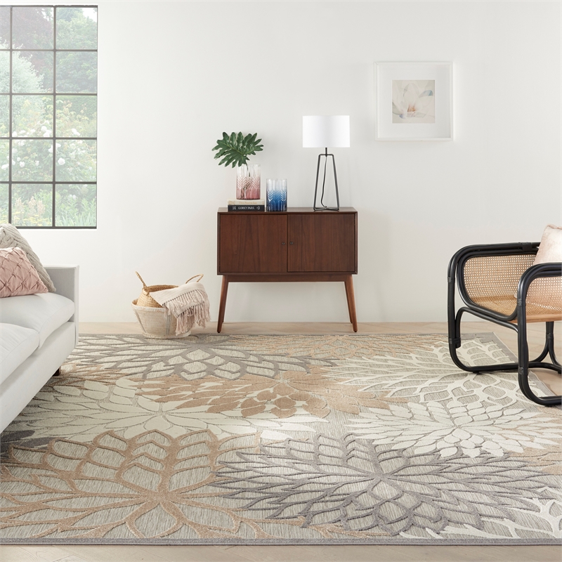 Nourison Aloha 10' x 14' Natural Outdoor Indoor/Outdoor Rug
