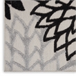 Nourison Aloha 12' x 15' Black White Fabric Tropical Area Rug (12' x 15')