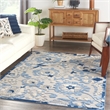 Nourison Aloha 5' x 8' Blue Gray Fabric Farmhouse Area Rug (5' x 8')