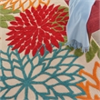 Nourison Aloha 5' x 8' Green Fabric Tropical Area Rug (5' x 8')