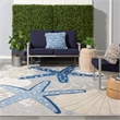 Nourison Aloha 12' x 15' Blue/Grey Outdoor Indoor/Outdoor Rug Polypropylene