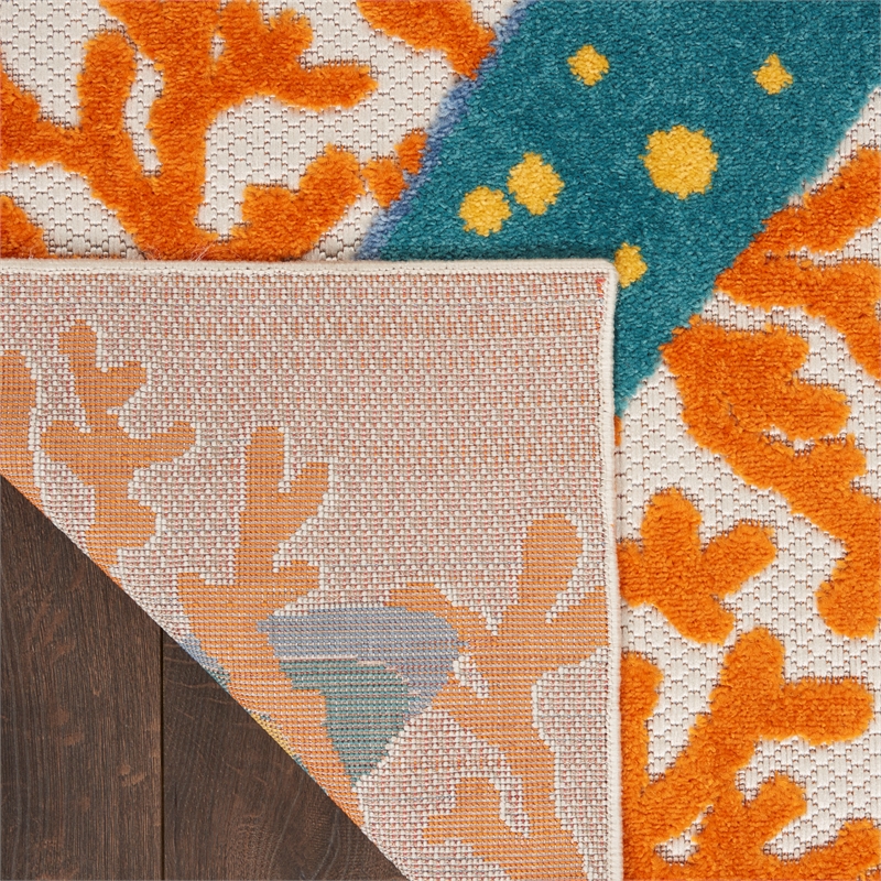 Nourison Aloha 12' x 15' Multicolor Outdoor Indoor/Outdoor Rug Polypropylene