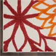 Nourison Aloha 8' Runner Red Multicolored Fabric Tropical Area Rug (8' Runner)