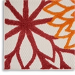 Nourison Aloha 8' Runner Red Multicolored Fabric Tropical Area Rug (8' Runner)