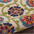 Nourison Aloha 2' x 6' Blue/Multicolor Outdoor Indoor/Outdoor Rug