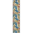 Nourison Aloha 12' Runner Ivory Multicolor Fabric Tropical Area Rug (12' Runner)