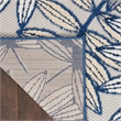 Nourison Aloha 12' Runner Ivory Navy Fabric Tropical Area Rug (12' Runner)