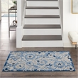 Nourison Aloha 3' x 4' Blue Gray Fabric Farmhouse Area Rug (3' x 4')