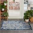 Nourison Aloha 3' x 4' Blue Gray Fabric Farmhouse Area Rug (3' x 4')