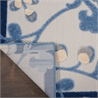 Nourison Aloha 3' x 4' Blue Gray Fabric Farmhouse Area Rug (3' x 4')