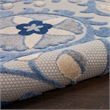 Nourison Aloha 3' x 4' Blue Gray Fabric Farmhouse Area Rug (3' x 4')
