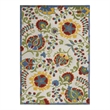 Nourison Aloha 4' x 6' Ivory Multicolor Fabric Farmhouse Area Rug (4' x 6')