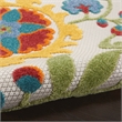 Nourison Aloha 4' x 6' Ivory Multicolor Fabric Farmhouse Area Rug (4' x 6')