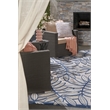 Nourison Aloha 4' x 6' Ivory Navy Fabric Tropical Area Rug (4' x 6')