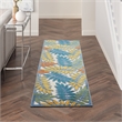Nourison Aloha 6' Runner Ivory Multicolor Fabric Tropical Area Rug (6' Runner)