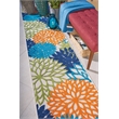 Nourison Aloha 12' Runner Multicolor Fabric Tropical Area Rug (12' Runner)