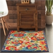 Nourison Aloha 3' x 4' Multicolor Fabric Farmhouse Area Rug (3' x 4')