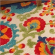 Nourison Aloha 3' x 4' Multicolor Fabric Farmhouse Area Rug (3' x 4')