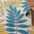 Nourison Aloha 4' x Round Ivory Multicolor Fabric Tropical Area Rug (4' Round)