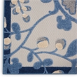 Nourison Aloha 10' Runner Blue Gray Fabric Farmhouse Area Rug (10' Runner)