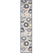 Nourison Aloha 10' Runner Blue Gray Fabric Farmhouse Area Rug (10' Runner)