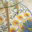 Nourison Aloha 4' x round Multicolor Outdoor Indoor/Outdoor Rug Polypropylene