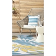 Nourison Aloha 5' x Round Ivory Multicolor Fabric Tropical Area Rug (5' Round)