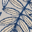 Nourison Aloha 5' x Round Ivory Navy Fabric Tropical Area Rug (5' Round)