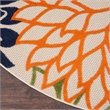 Nourison Aloha 5' x Round Multicolor Fabric Tropical Area Rug (5' Round)
