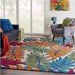 Nourison Aloha 10' x 13' Multicolor Fabric Tropical Area Rug (10' x 13')