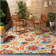 Nourison Aloha 10' x 13' Multicolor Fabric Farmhouse Area Rug (10' x 13')