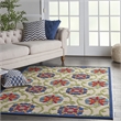 Nourison Aloha 6' x 9' Blue/Multicolor Outdoor Indoor/Outdoor Rug Polypropylene
