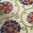 Nourison Aloha 6' x 9' Blue/Multicolor Outdoor Indoor/Outdoor Rug Polypropylene