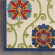 Nourison Aloha 6' x 9' Blue/Multicolor Outdoor Indoor/Outdoor Rug Polypropylene