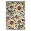 Nourison Aloha 6' x 9' Ivory Multicolor Fabric Farmhouse Area Rug (6' x 9')