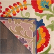 Nourison Aloha 9' x 12' Multicolor Fabric Farmhouse Area Rug (9' x 12')