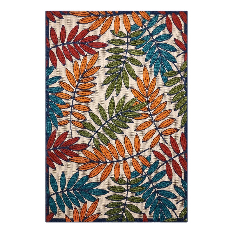 Nourison Aloha 5' x 8' Multicolor Fabric Tropical Area Rug (5' x 8')